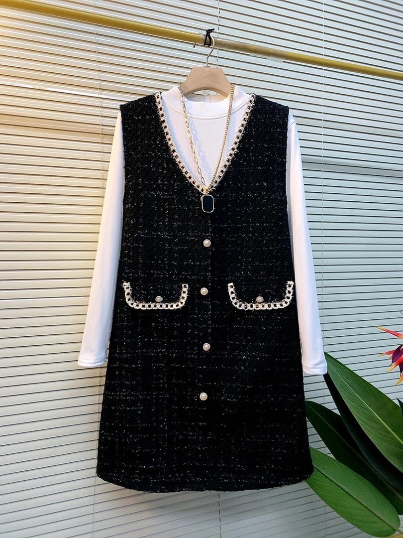 早春新款大码女装时尚气质香风百搭两件套套装