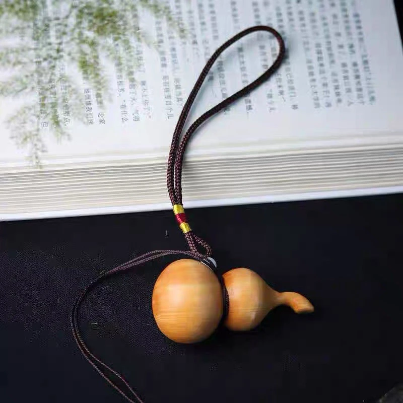 太行崖柏陈化料福禄葫芦手把件把玩小摆件木雕文玩工艺装饰品挂件