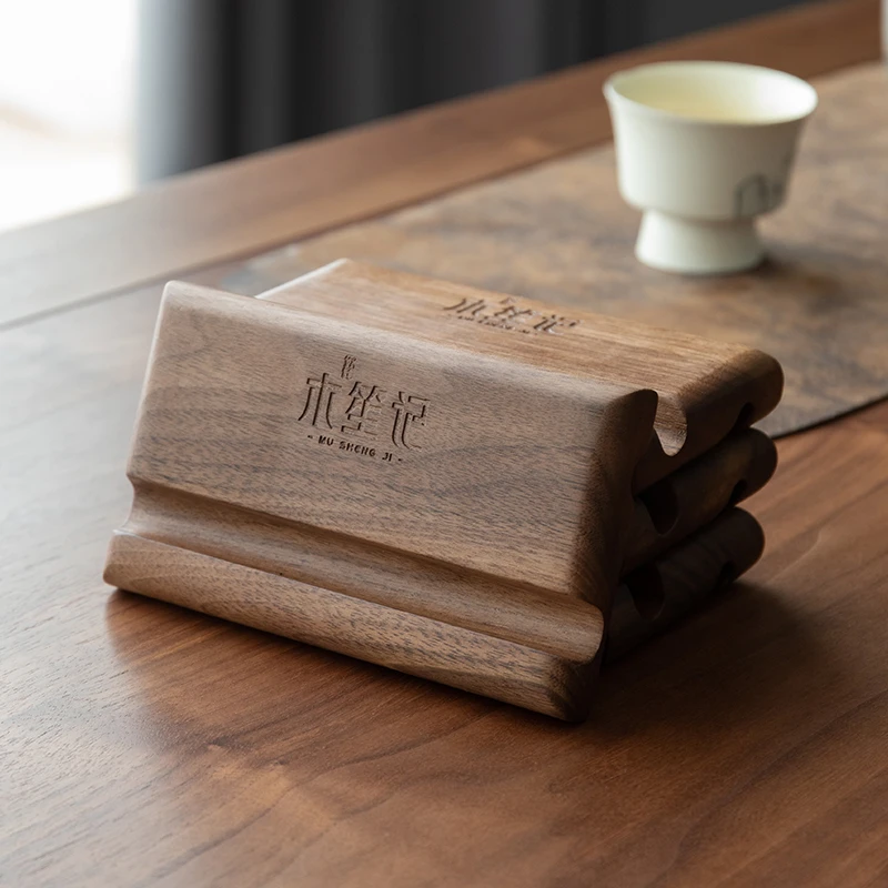 木笙记 色板/全实木手机支架杯垫【北美黑胡桃木/榆木胡桃色】