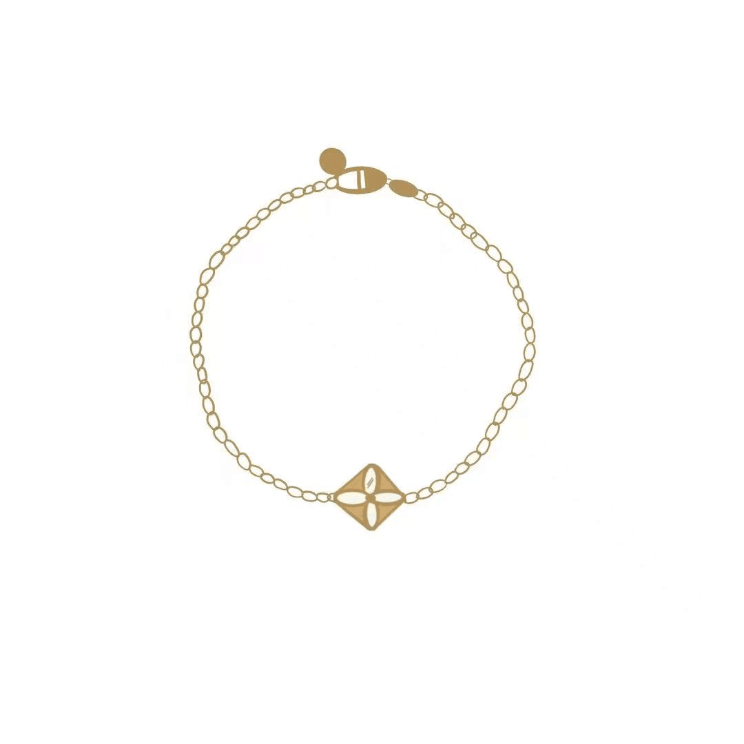 铜合金手链 C8518-轻奢百搭老花单花手链