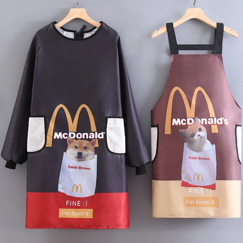 罩衣家用厨房做饭耐脏防油可擦手上班餐饮摆摊防污渍工作服可印字