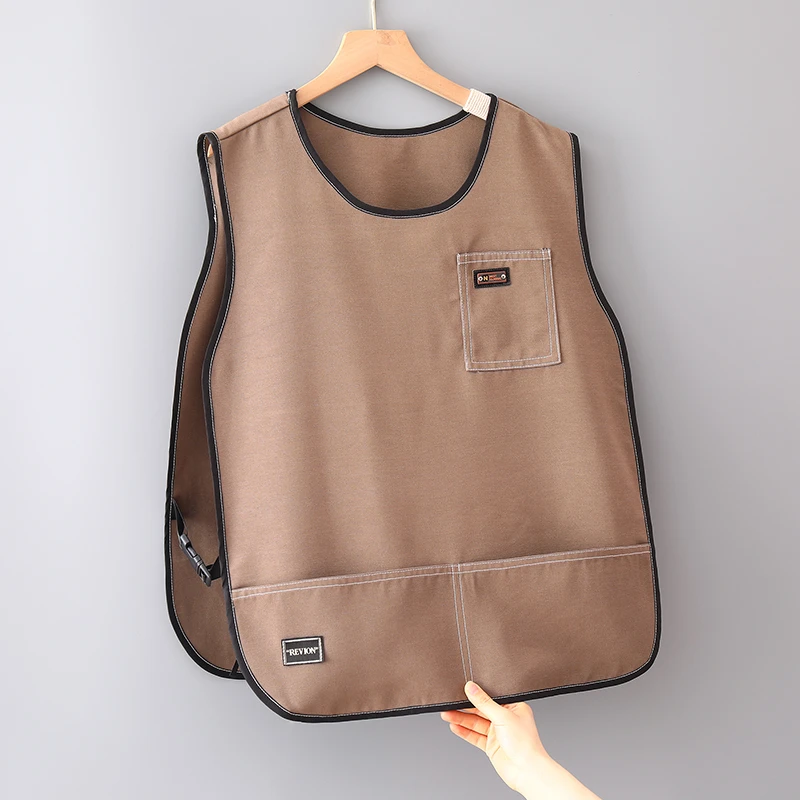 2024马甲围裙家用做饭防污餐厅理发咖啡厅通用坎肩可定制LOGO印字