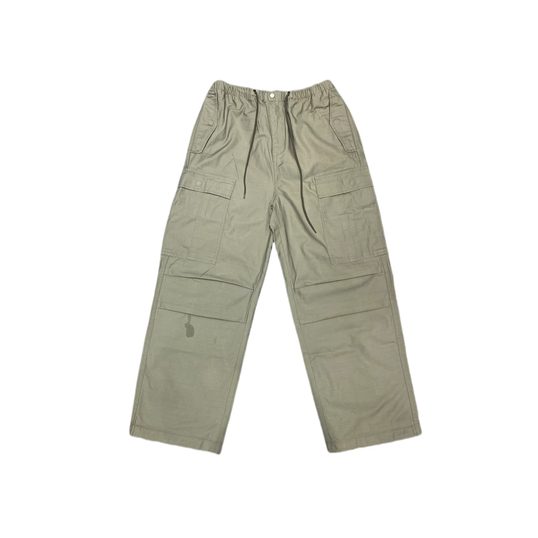 直筒可调节水洗甲板工装裤