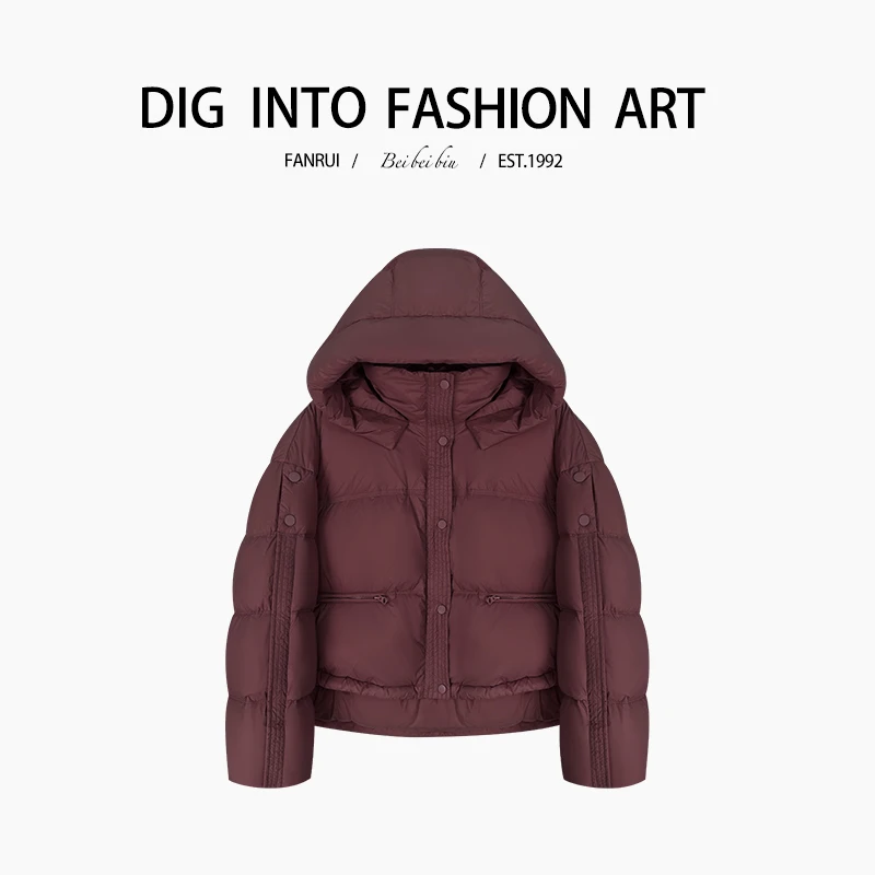 FANRUI/泛芮「雪域之宝 」冬季新款羽绒服女气质保暖鸭绒外套B12377