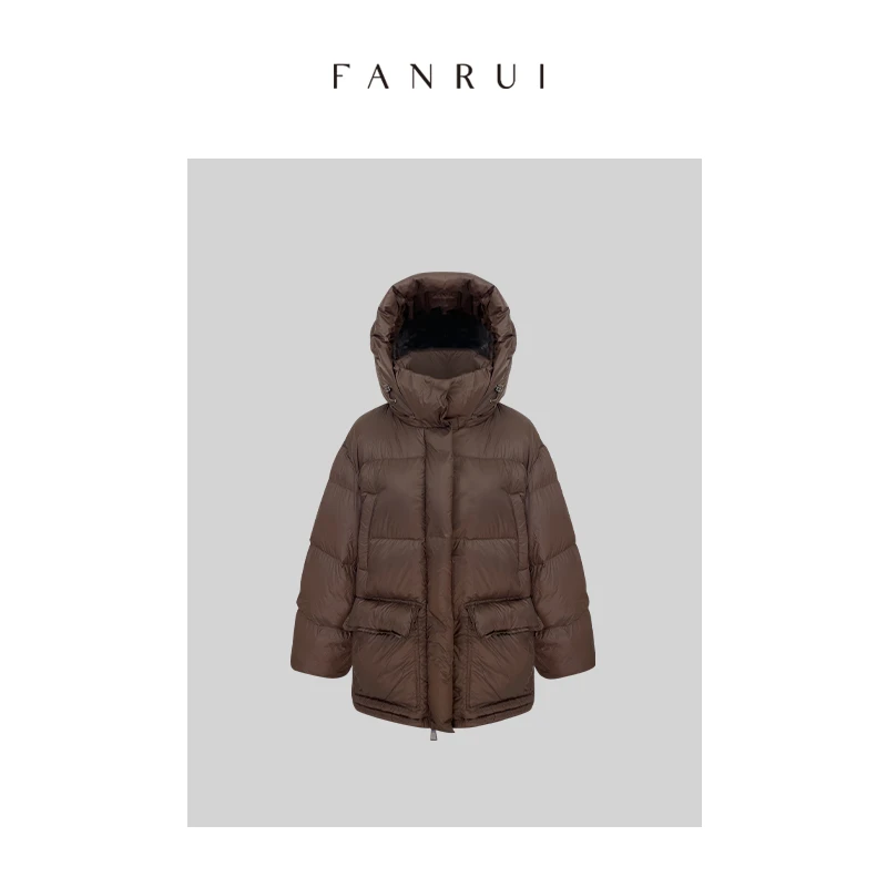 泛芮【90白鸭绒】设计感短款简约时尚羽绒服女B7349