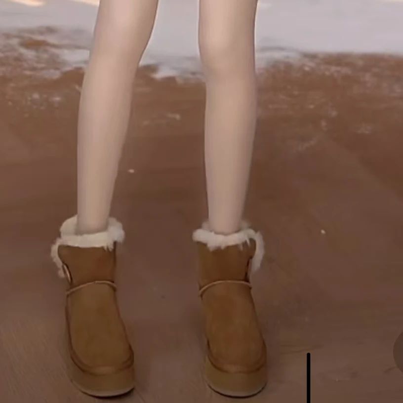 贝贝同款高级感雪地毛绒靴子B12595