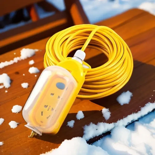 户外电源线延长线带线插座纯铜防水插排防冻家用牛筋软加长电线