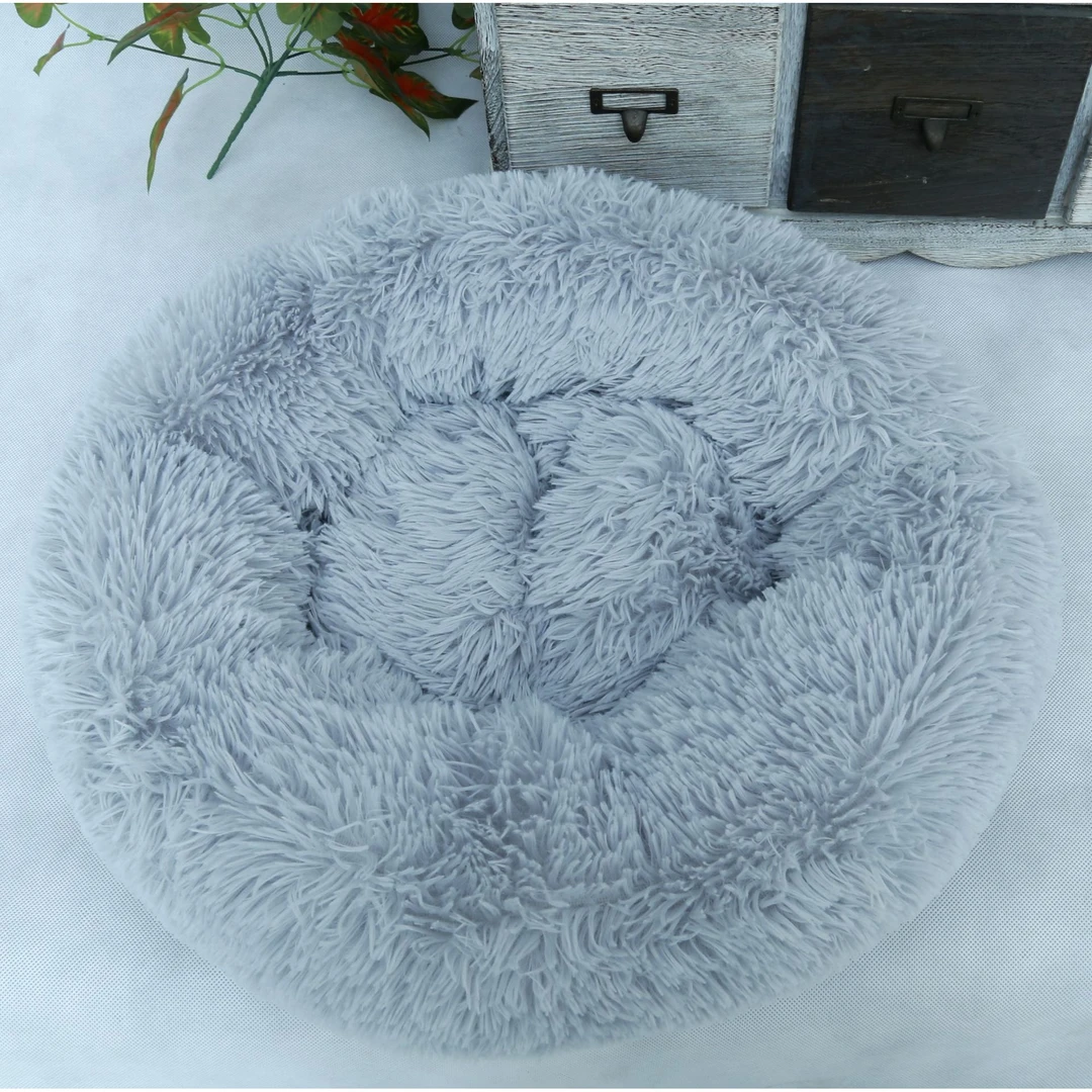 毛绒狗窝猫窝大中小型犬狗床圆窝垫子四季金毛宠物用品圆窝垫子毯