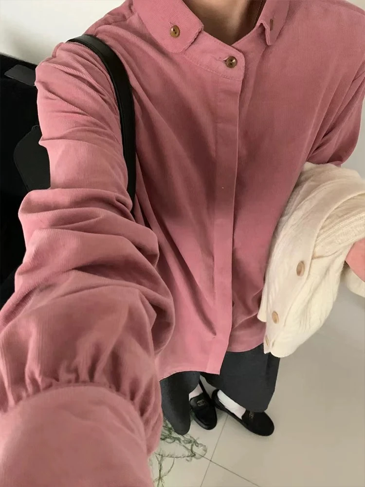 恩熙·极简韩系衬衫纽扣小翻领2021