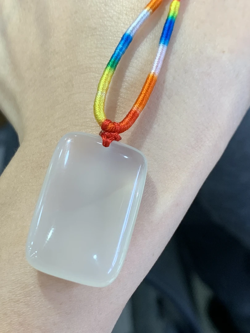 天然玉髓玻璃冰无事牌