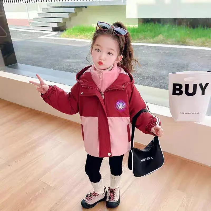 6774夹棉外套儿童冲锋衣秋冬装新款洋气宝宝