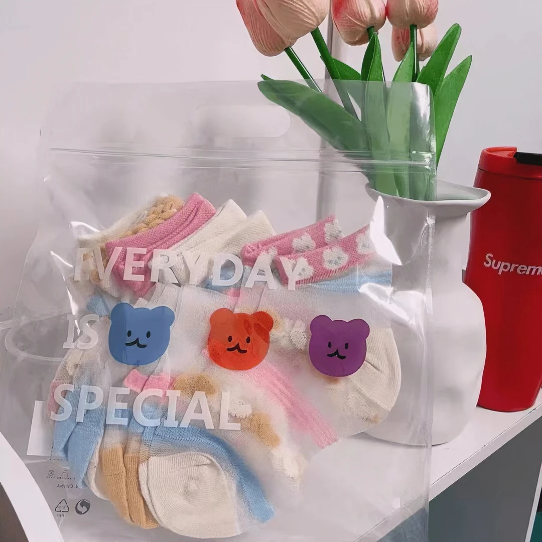 女童透气舒适宝宝棉袜可爱小花短筒袜儿童袜子