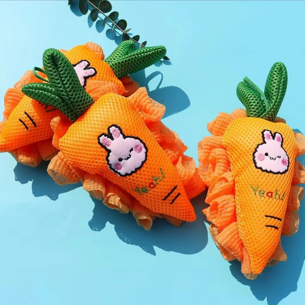 【泡沫不散可爱浴花】可爱草莓沐浴球手工缝制大号洗澡搓澡