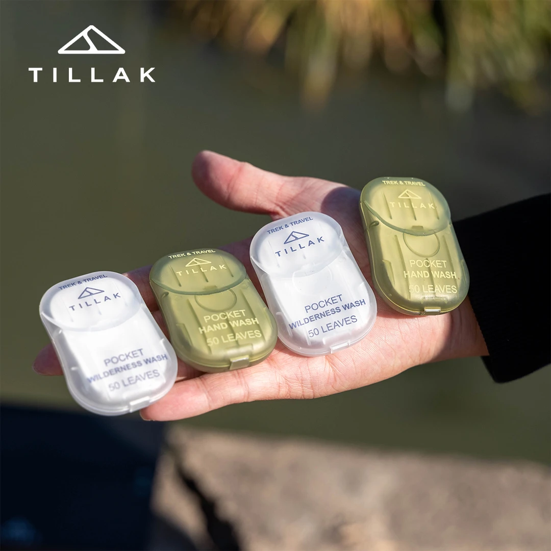 Tillak出差旅行香皂便携式户外洗手肥皂片一次性肥皂盒装