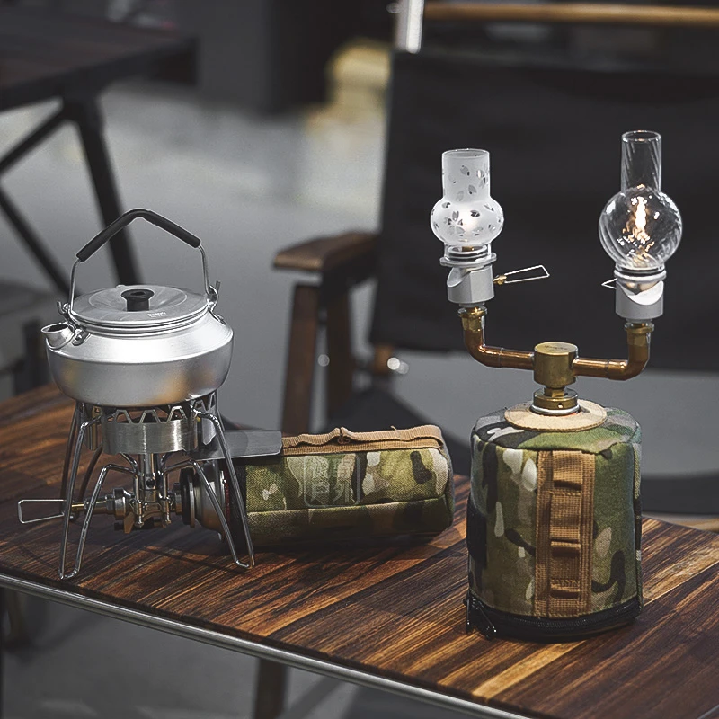 定制迷彩纹气罐套 户外露营迷彩多功能挂点保护防撞套