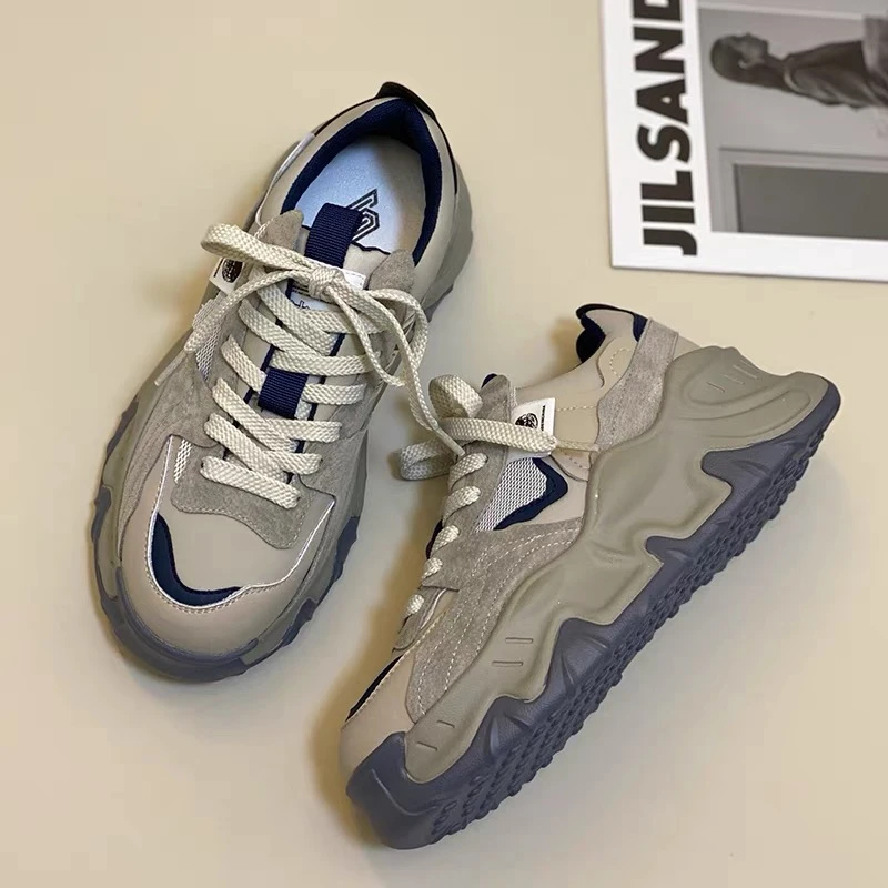 回力潮品秋季新款老爹鞋女厚底百搭休闲运动鞋子增高时尚复古潮鞋