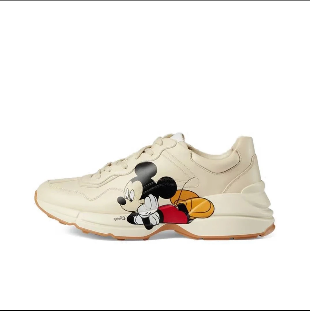 全新未使用 GUCCI/古驰 古驰 GUCCI 经典款米色米奇老爹鞋