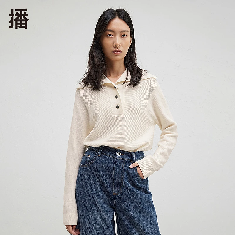播复古艺术感金属扣毛衫BDR4SD3803
