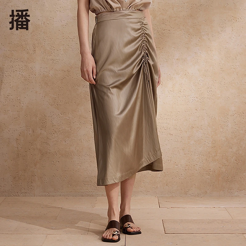 播24夏新品简约宽边腰头半身裙BDR2BD0950