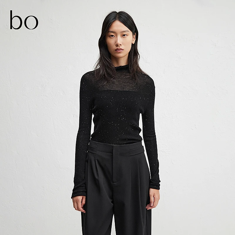 播简约舒适半高领毛衫BDR4SD2403