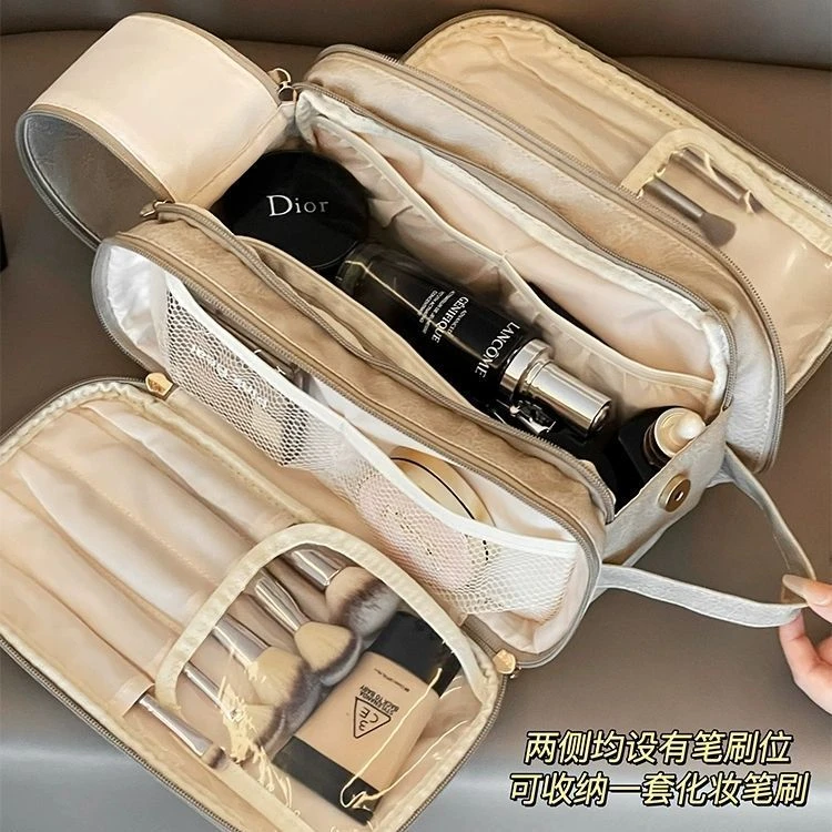 小红书超火双开化妆包大容量ins便携旅行外出随身化妆收纳洗漱包