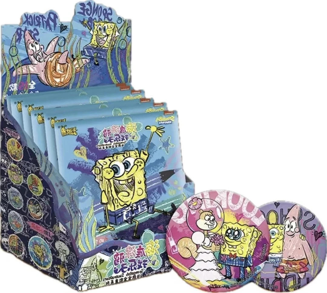 卡游【平拆】海绵宝宝海底涂鸦找乐子徽章系列收藏盲盒