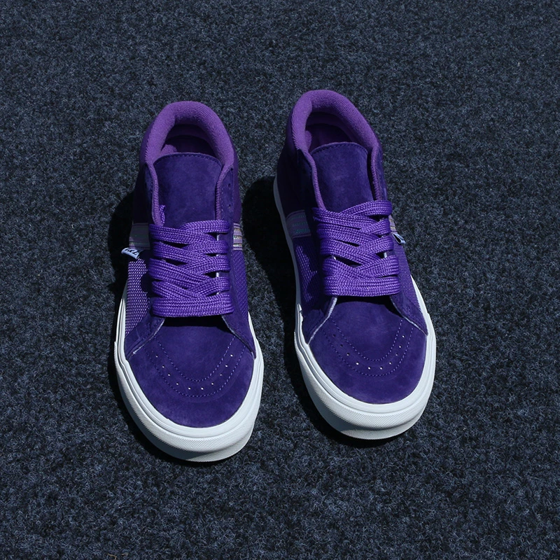 2025春季新款紫色中帮帆布鞋男鞋潮鞋爆款男款网红潮牌板鞋男情侣