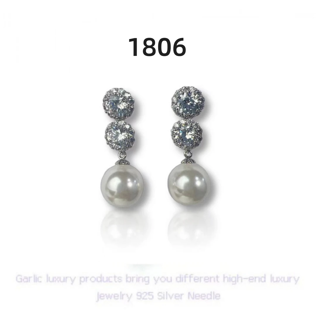 铜合金耳饰 法式时尚优雅气质耳饰~1806