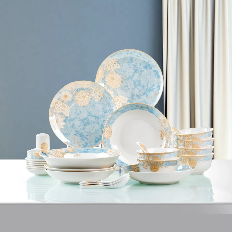 【破冰专属】政鸿瓷业时光漫步景德镇陶瓷碗碟家用餐具套装高颜值