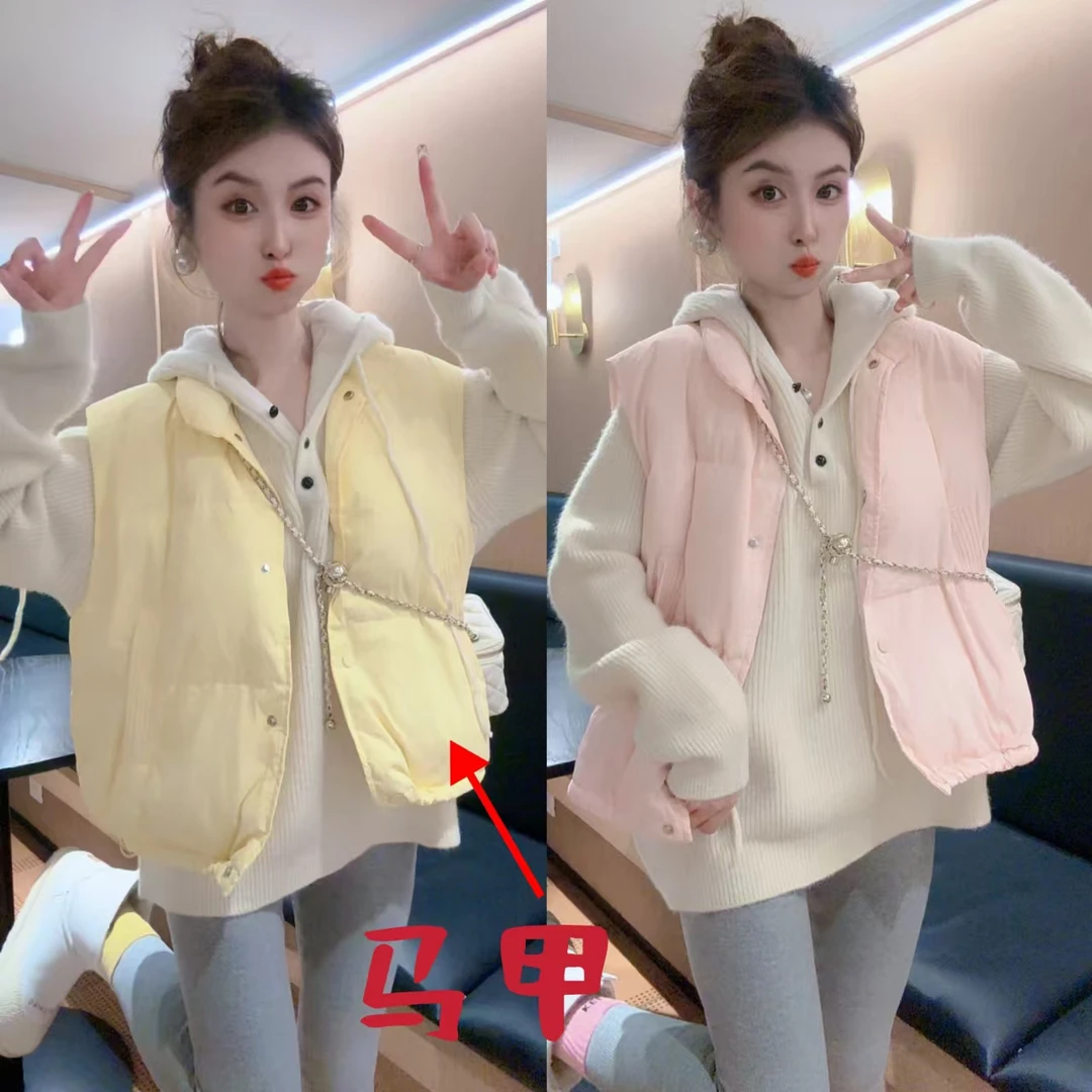 【月月专享】漫天风雪 韩版宽松糖果色羽绒马甲XXJ-Y00118