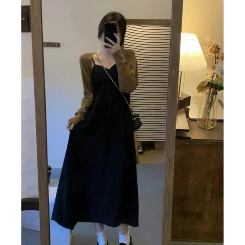 【现货】【温柔陷阱】88423+88052 早秋针织显瘦百搭开衫+连衣裙