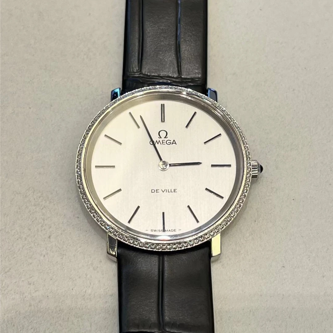 95新 老斑鸠 欧米茄银盘调丁刻碟飞/九月/b11453