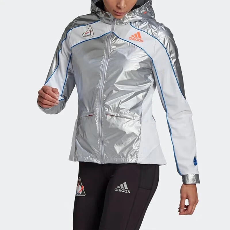 adidas/阿迪达斯 女子防风休闲夹克衫连帽运动外套 GN4269