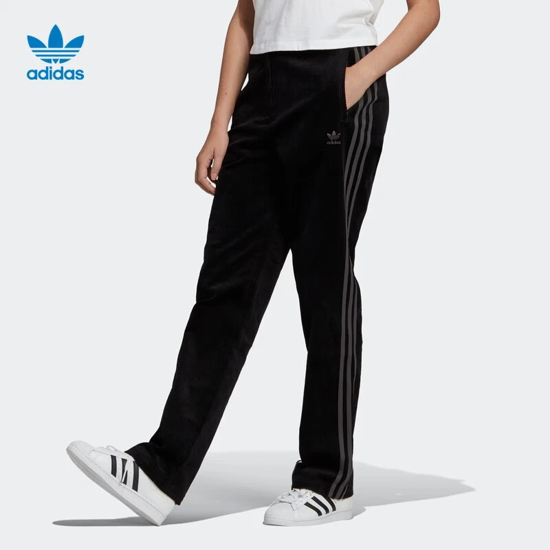 Adidas/阿迪达斯  三叶草 PANT女子灯芯绒直筒休闲长裤 GU0813