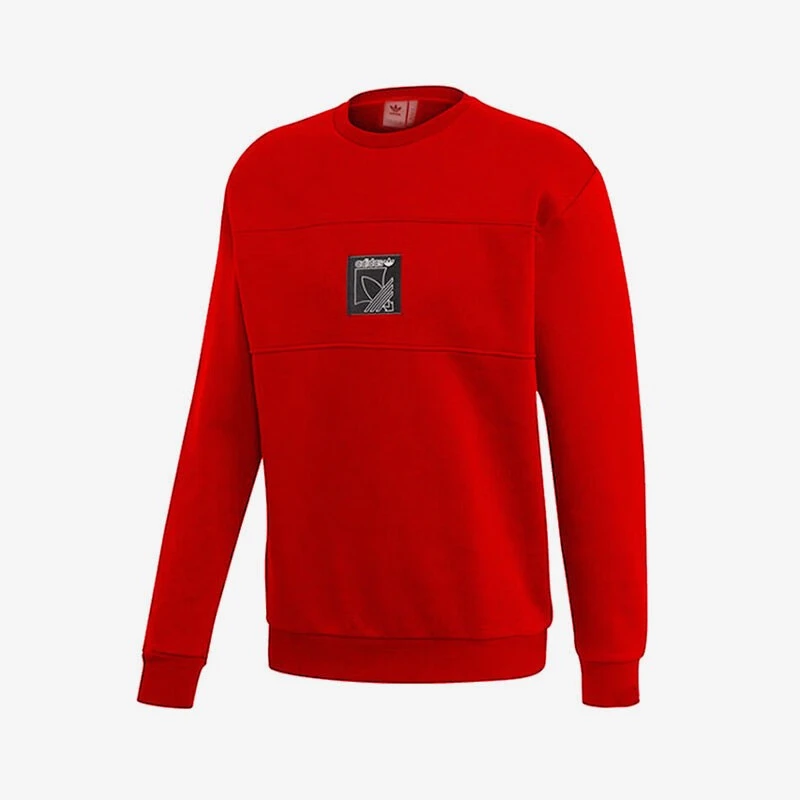Adidas/阿迪达斯 三叶草男女情侣薄绒保暖圆领套头衫 GD5814