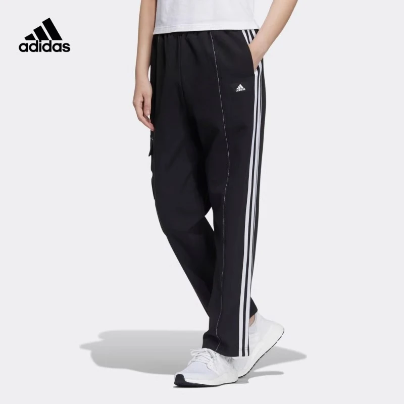 Adidas/阿迪达斯 女子宽松梭织透气直筒运动裤休闲长裤 GT4406