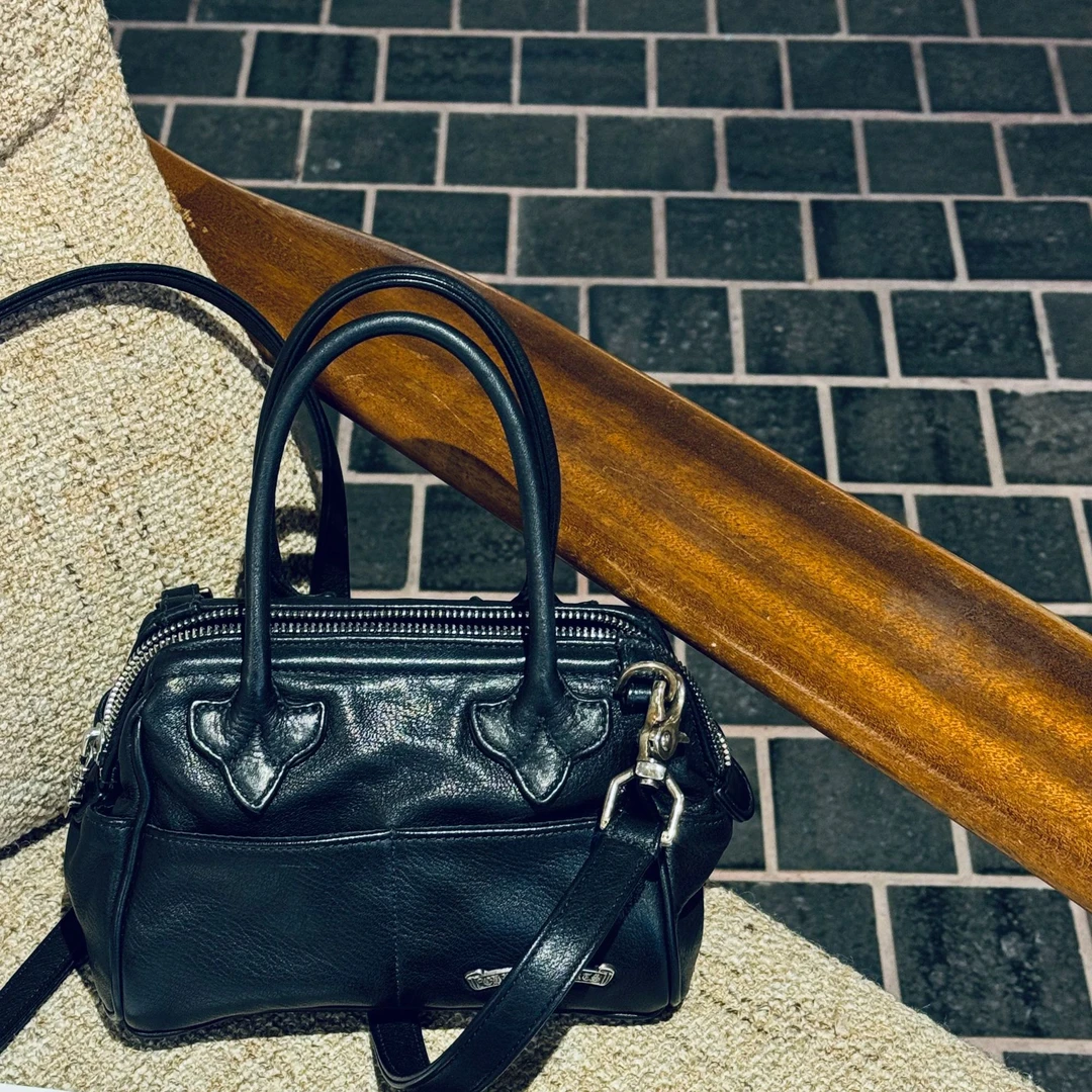 95新 Chrome Hearts/克罗心 黑银mini贝壳包 /H0009941