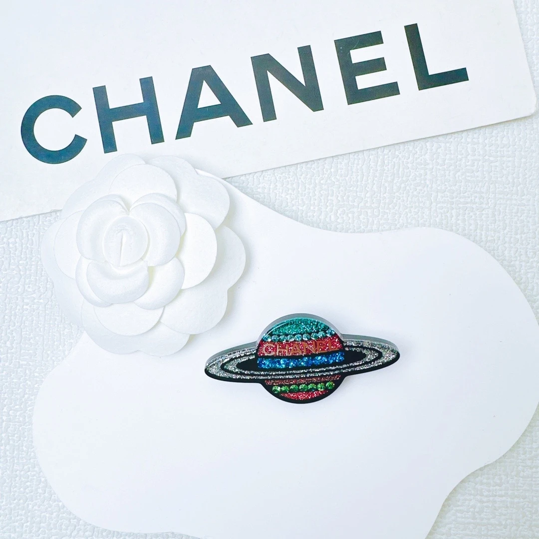 95新 Chanel/香奈儿 柚礼中古/香奈儿亚克力星球胸针LZ409802