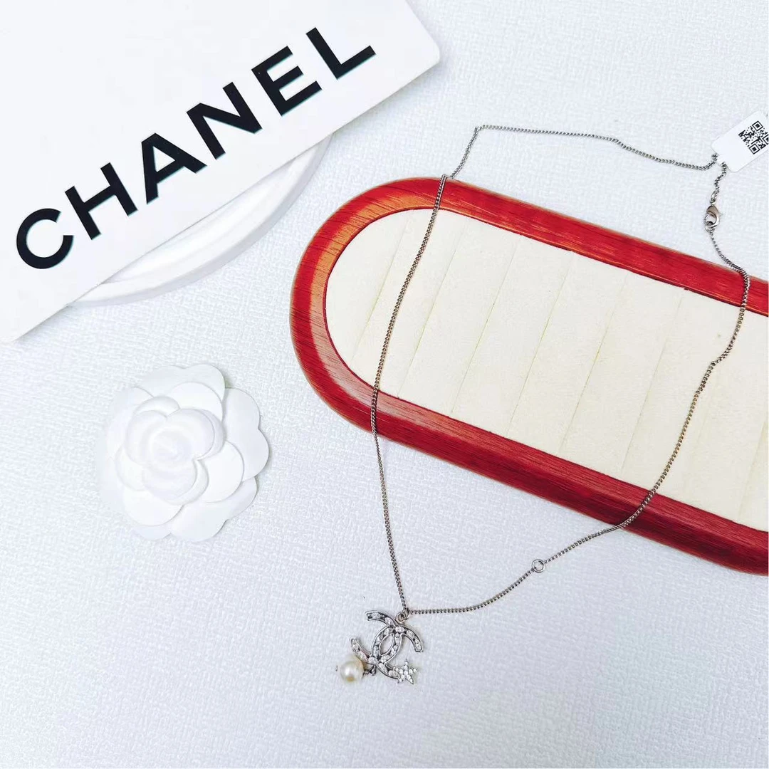 95新 Chanel/香奈儿 柚礼中古/香奈儿双C珍珠项链LZ409225