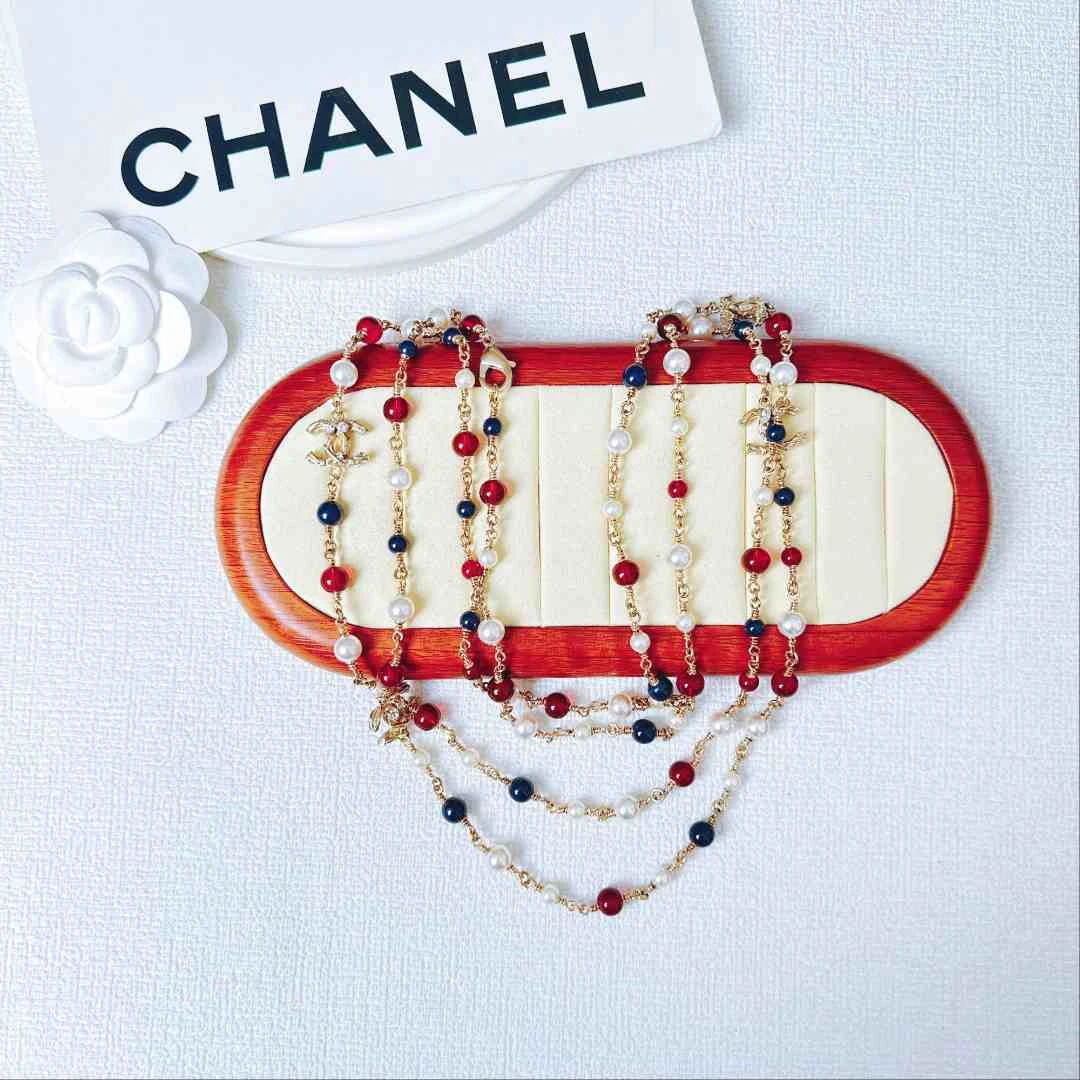 95新 Chanel/香奈儿 柚礼中古/香奈儿爱丁堡琉璃珍珠项链LZ411351