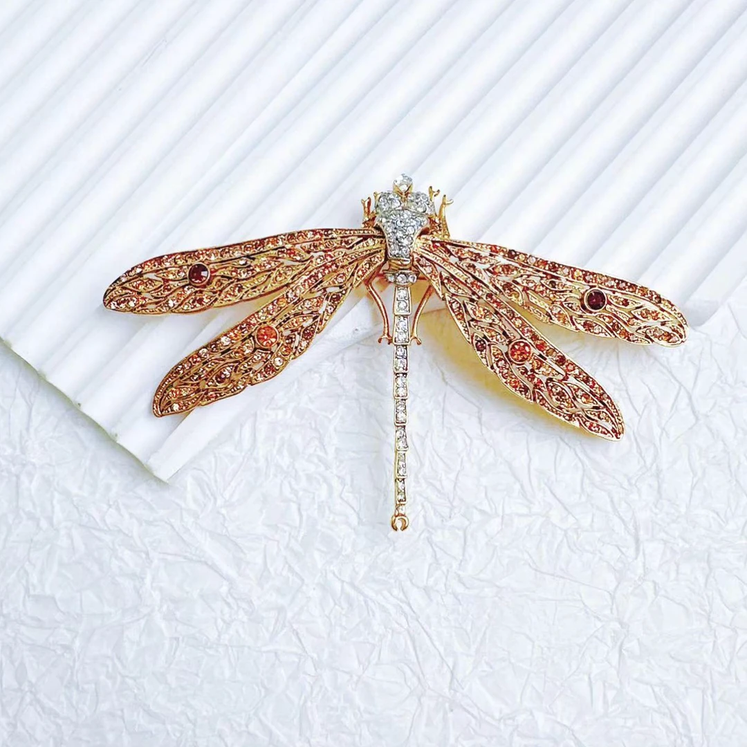 95新  柚礼中古/KJL莱茵石蜻蜓胸针LZ401488