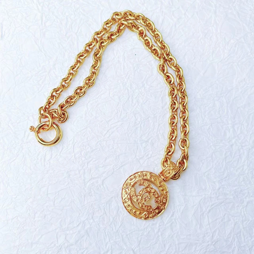 95新 Chanel/香奈儿 柚礼中古/葡萄藤圆盘项链LZ409607