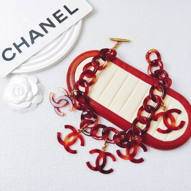 95新 Chanel/香奈儿 柚礼中古/香奈儿双C帽帽大项链NXP