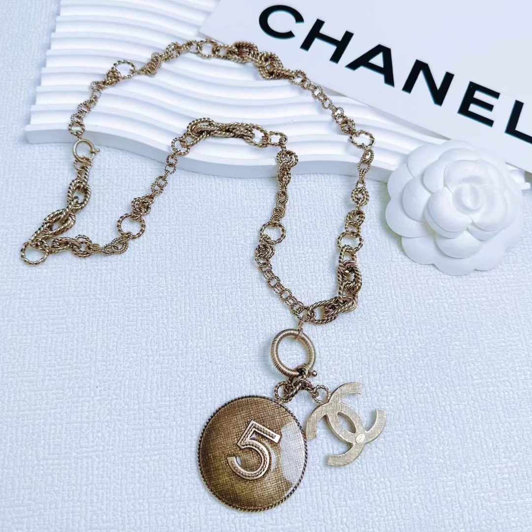 95新 Chanel/香奈儿 柚礼中古/香奈儿5号数字项链LZ409452