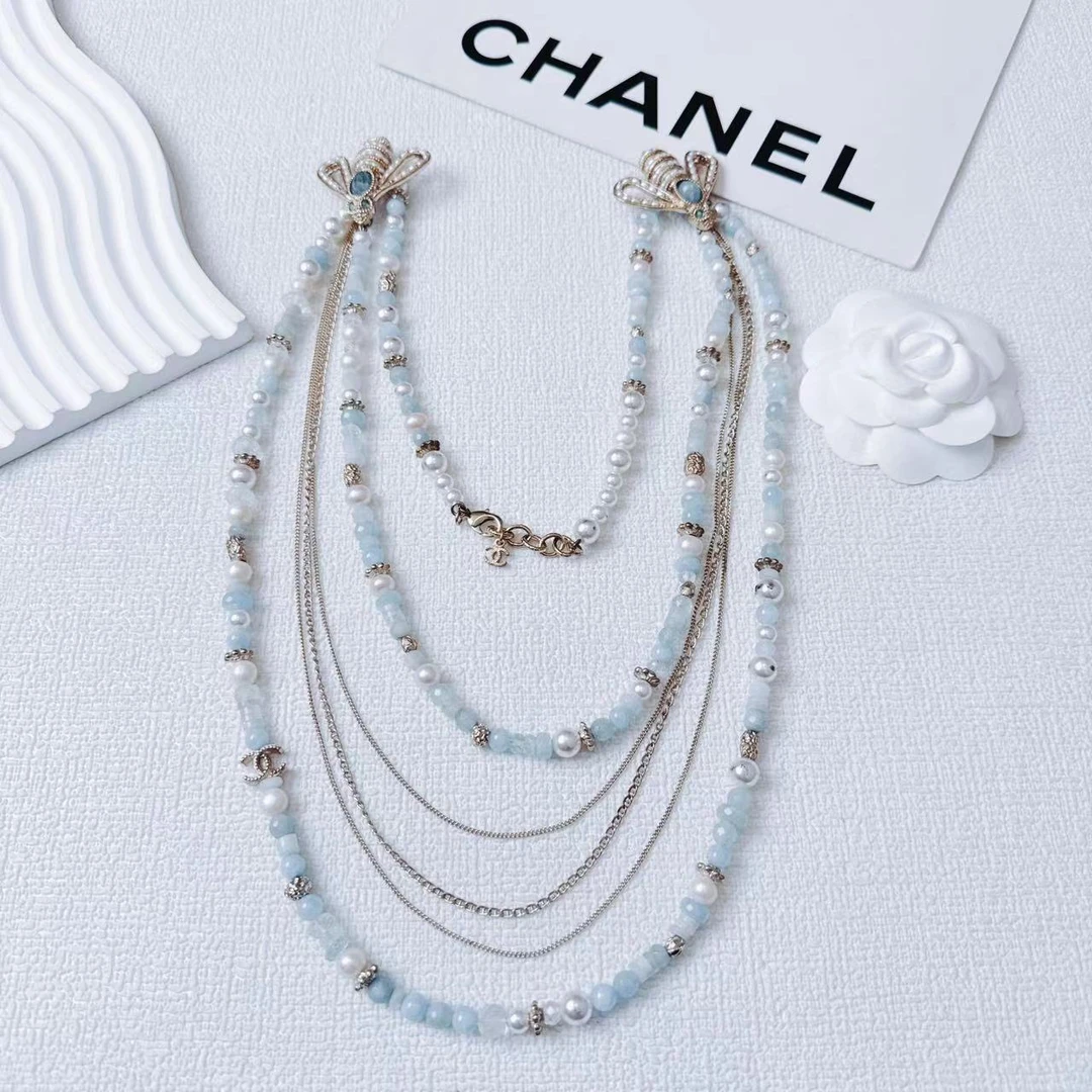 95新 Chanel/香奈儿 柚礼中古香奈儿蜜蜂珍珠项链LZ409462