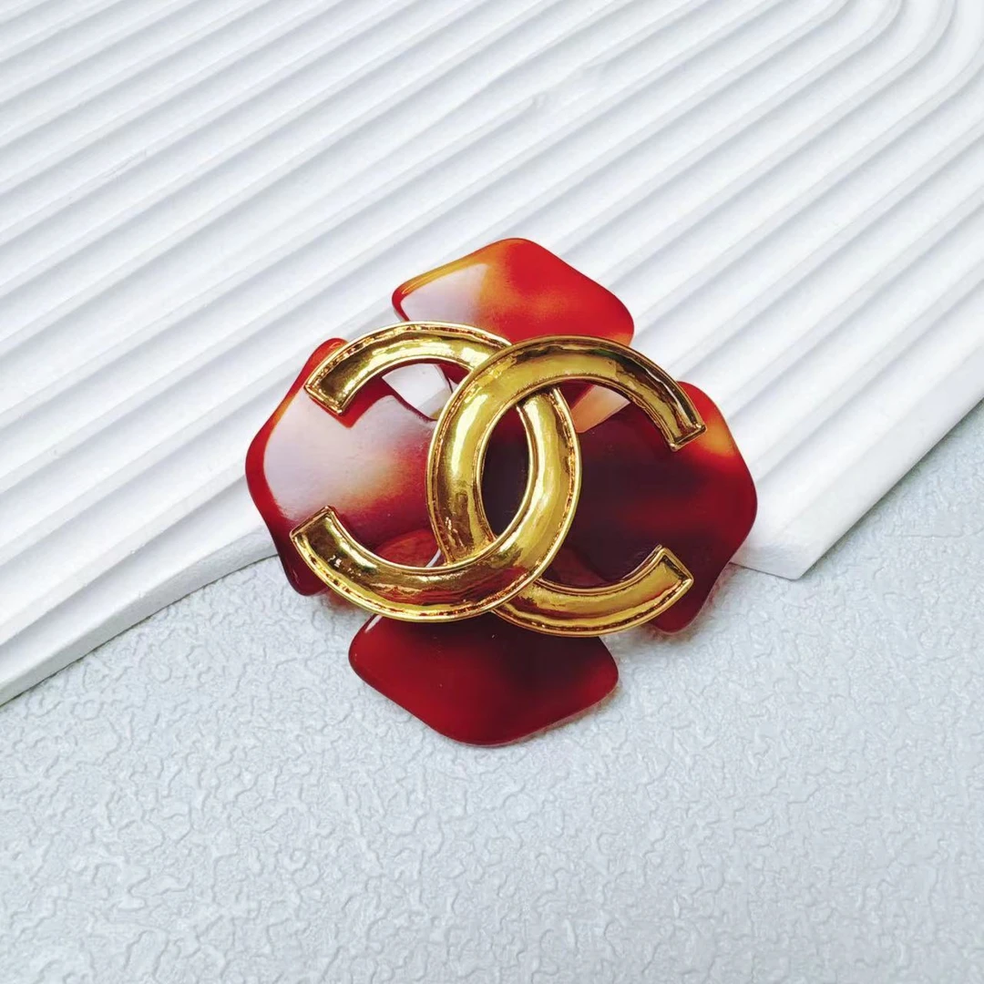 95新 Chanel/香奈儿 柚礼中古/香奈儿帽帽双C胸针LZ404425