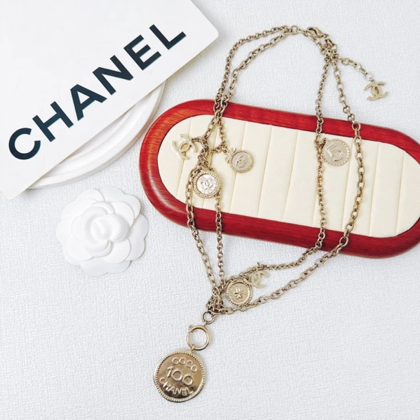 95新 Chanel/香奈儿 柚礼中古/香奈儿百年圆盘项链cg409058