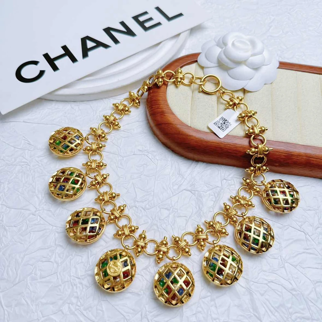 95新 Chanel/香奈儿 柚礼中古/香奈儿鸟笼吊坠项链le412007