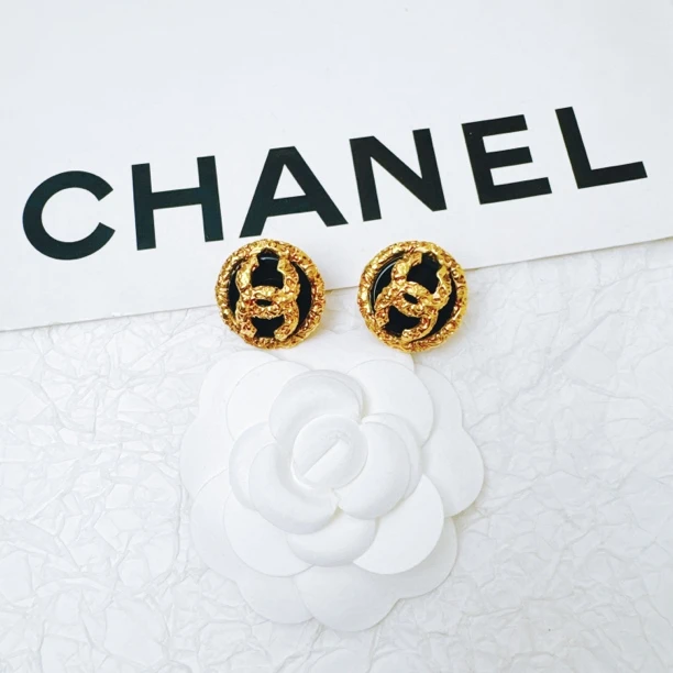 95新 Chanel/香奈儿 柚礼中古/香奈儿熔岩耳夹CP412009，lz501135