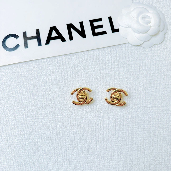 95新 Chanel/香奈儿 柚礼中古/香奈儿双C书包扣耳夹CC403006